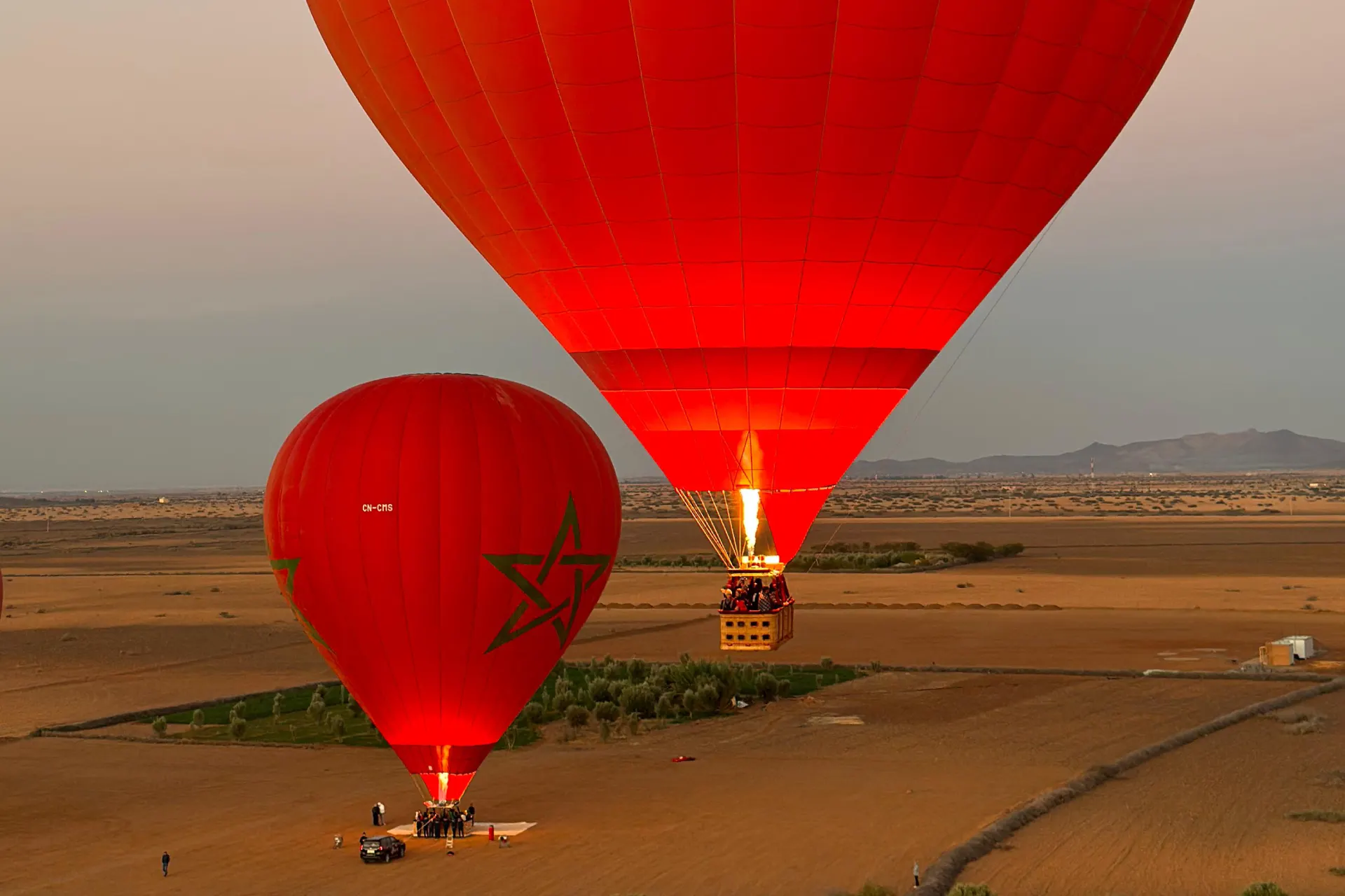 Vol en montgolfière au lever du soleil sur Marrakech